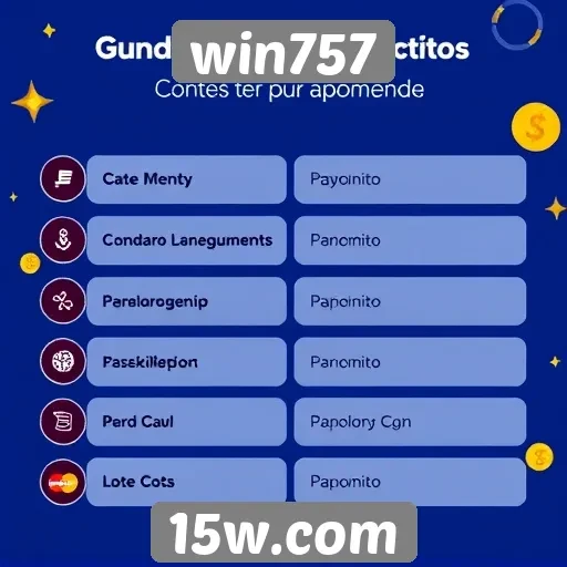 Métodos de pagamento aceitos no site win757